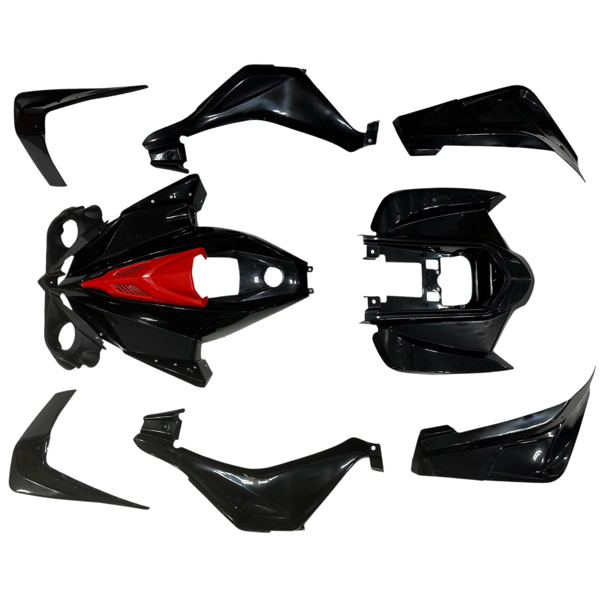 Body Fender Kit - 10 Piece - Black - Apollo Blazer 9 ATV