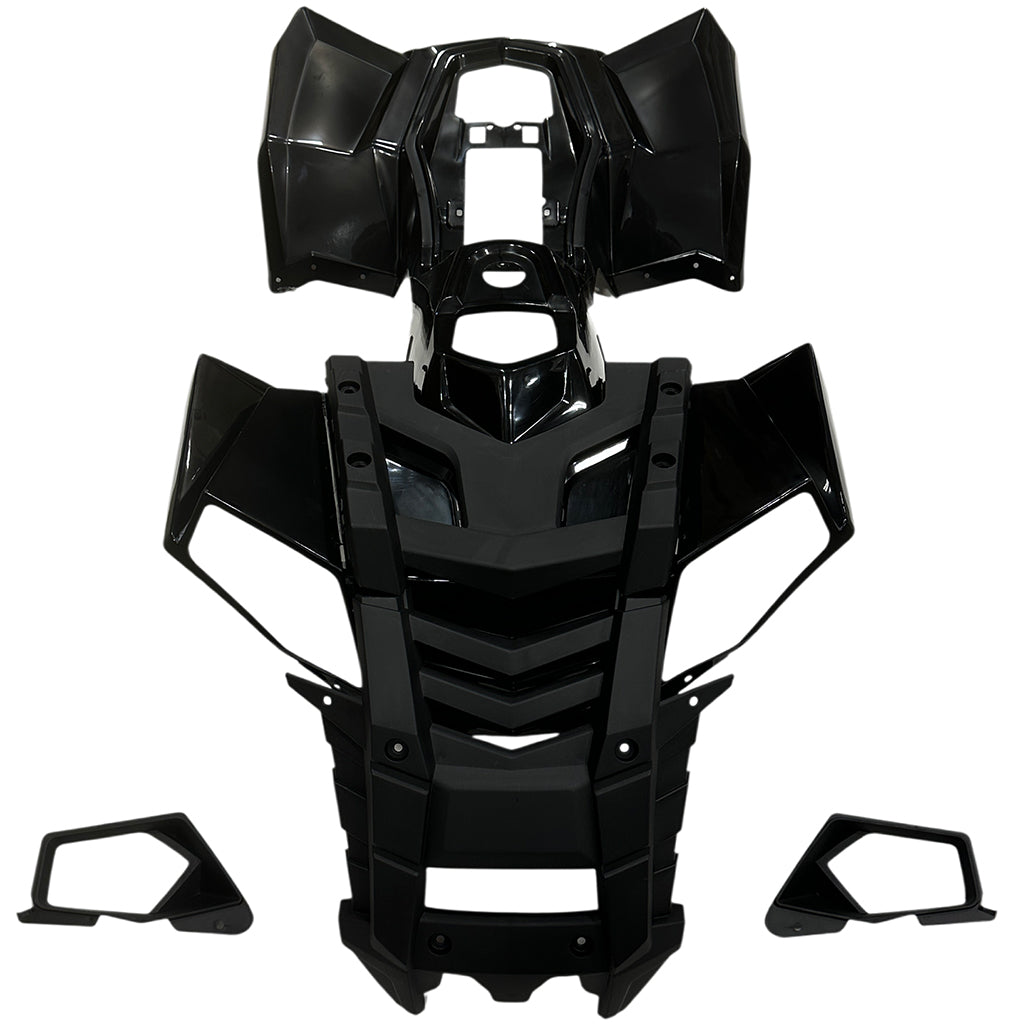 Body Fender Kit - 6 Piece - Black - Apollo Commander 125 ATV