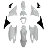 Body Fender Kit - 12 Piece - White - Apollo Thunder 250 Dirt Bike