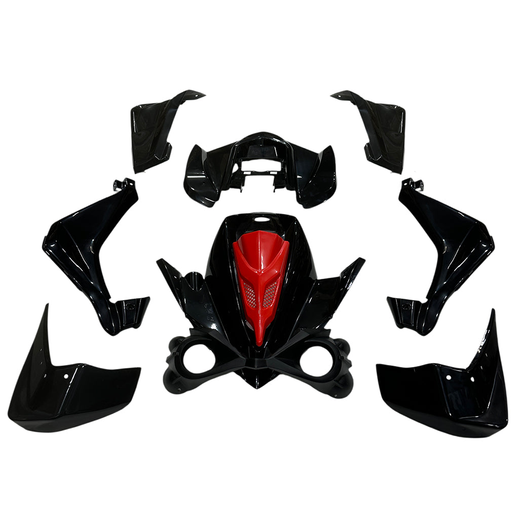 Body Fender Kit - 10 Piece - Black - Apollo Blazer 9 ATV