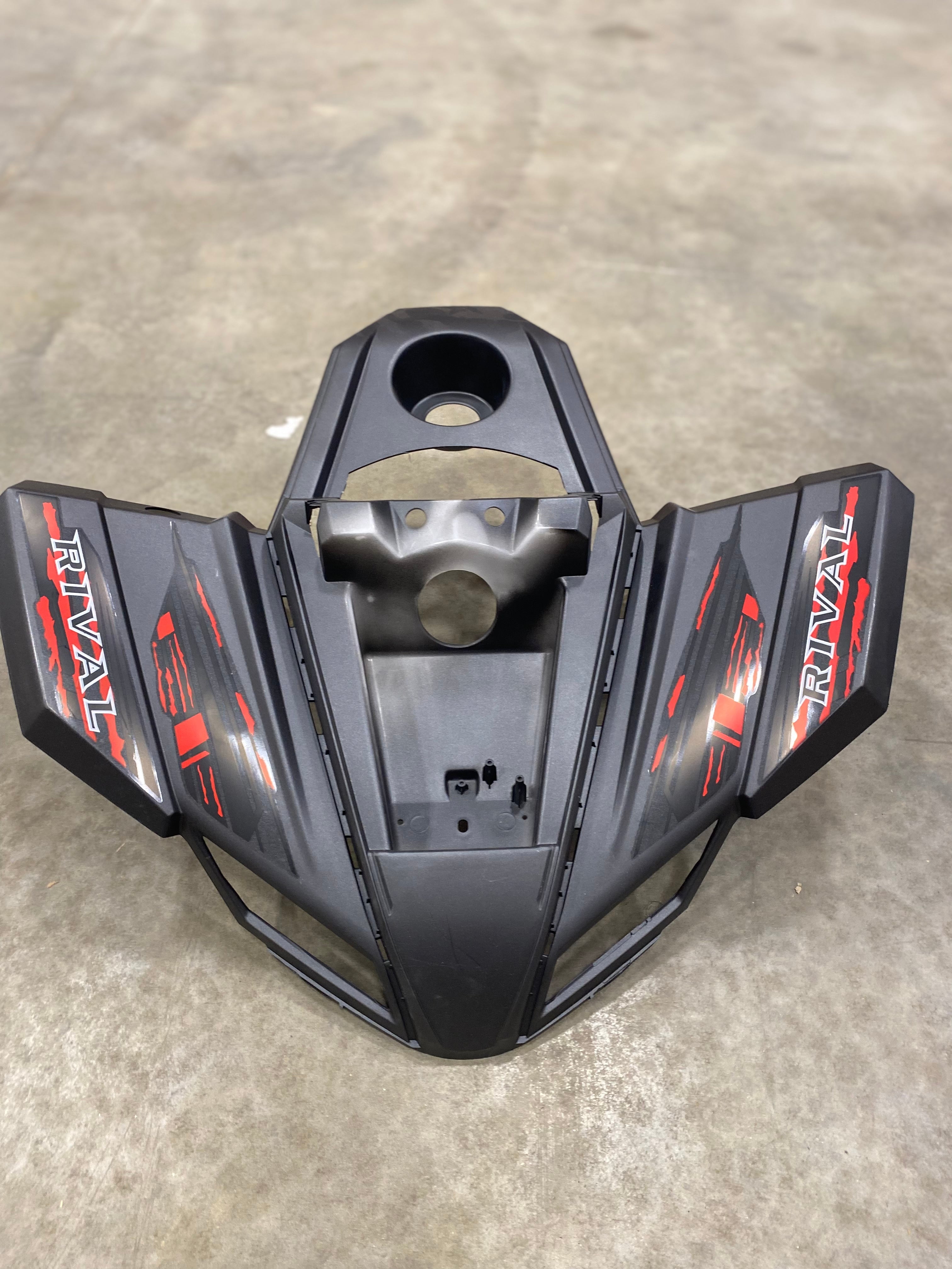 ATV Body Kit - Grey with Red - Coleman AT125-EX, Rival Trailhawk