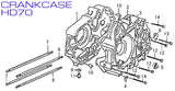 Cylinder Stud B - HD70 70cc - Kayo Fox 70 ATV - VMC Chinese Parts