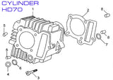 Dowel Pins - HD70 70cc - Kayo Fox 70 ATV - VMC Chinese Parts