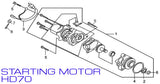 Starter - HD70 70cc - Kayo Fox 70 ATV - VMC Chinese Parts