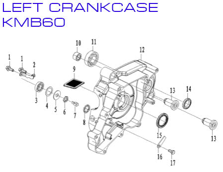 Oil Seal - Zongshen ZL60 - Kayo KMB60 Dirt Bike - VMC Chinese Parts