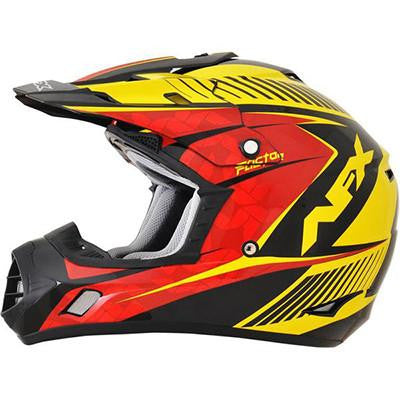 AFX FX17Y Factor Red Yellow Youth Helmet - Large - [0111-1030]