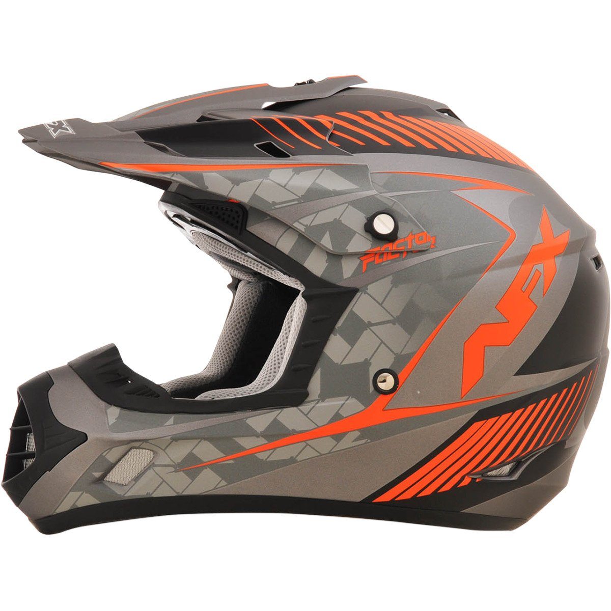afx motorcycle helmet FX-17 Flag Flow quad exhaust vents provide maximum airflow FX-111 Helmet - Gloss Black