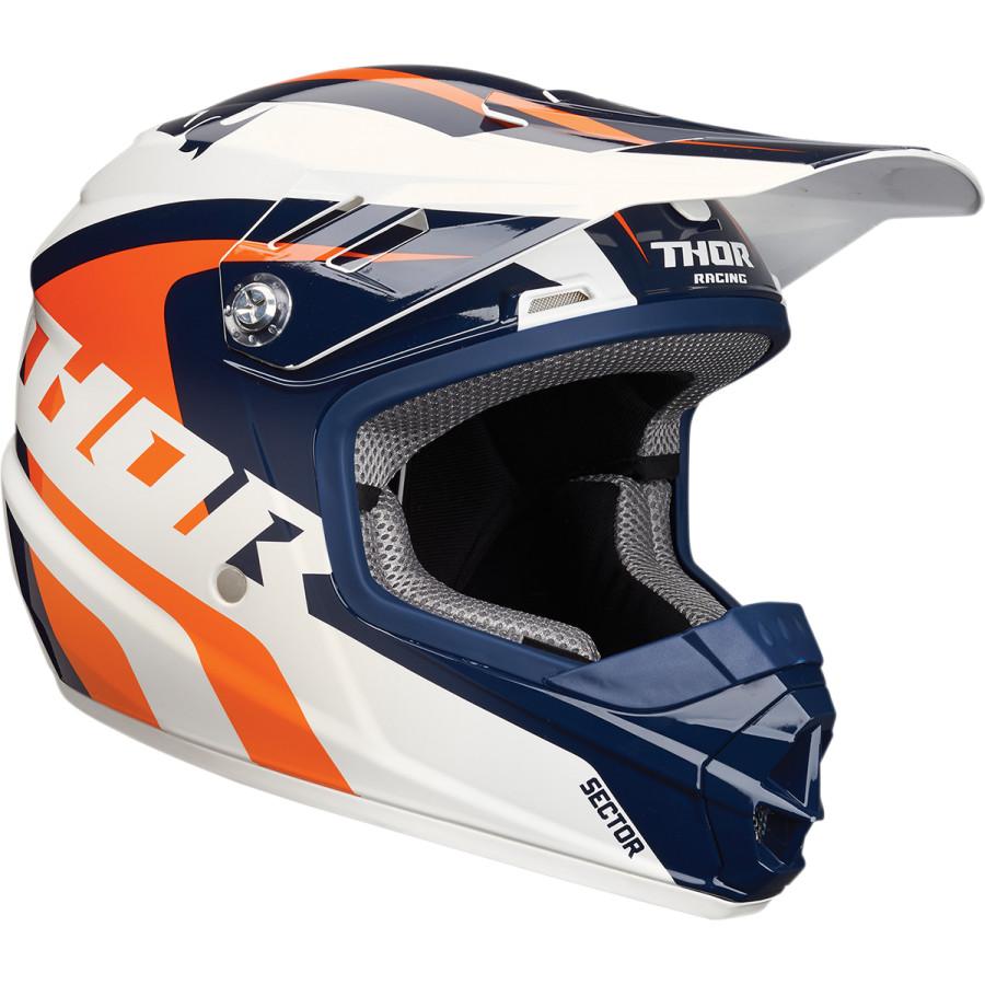 cheap chinese motorcycle helmets Thor Youth Richochet Blue/Orange Helmet