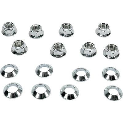 Moose Racing Universal Locking Lug Lock Nut Set - Silver - 8 Pack - [0223-0233] - VMC Chinese Parts