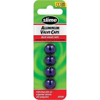 Slime Blue Valve Stem Caps - 4 Pack - [0361-0073]