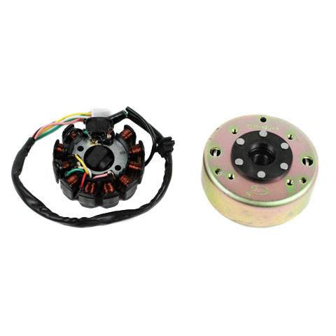 6-Coil Magneto Stator Flywheel For 110cc/125cc Pit Bikes, ATVs & Dirt Bikes - 4 Stroke Engines