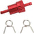 Fuel Filter -  1/4" - Red - [14-34470] Emgo Anodized Aluminum - VMC Chinese Parts
