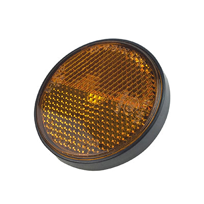 Reflector - Yellow - 2.3 Inch Bolt-On Rear Reflector - 6MM Stud - VMC Chinese Parts