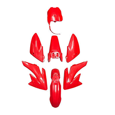 MEA kit43 Honda 6気筒 TTメアキットホンダTTレーサー Dirt Bike Body Fender Kit - 7 Piece - Red - CRF70 – VMC Chinese Parts