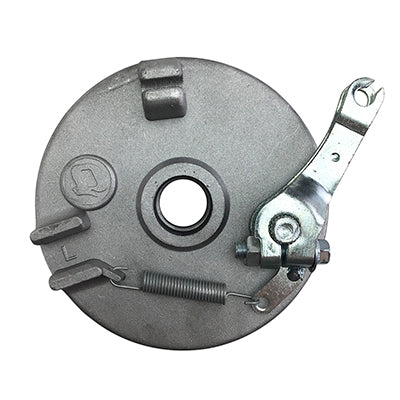 Brake Assy - LEFT - 4" Backing Plate & Shoes - Coolster 3050, 3125 - VMC Chinese Parts