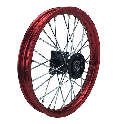 Rim Wheel - Front - 14" x 1.4" - 12mm ID - 32 Spokes - Tao Tao DB14 Dirt Bike - RED - VMC Chinese Parts