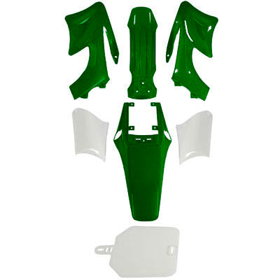 Dirt Bike Body Fender Set - 7 piece - Green - Apollo Orion