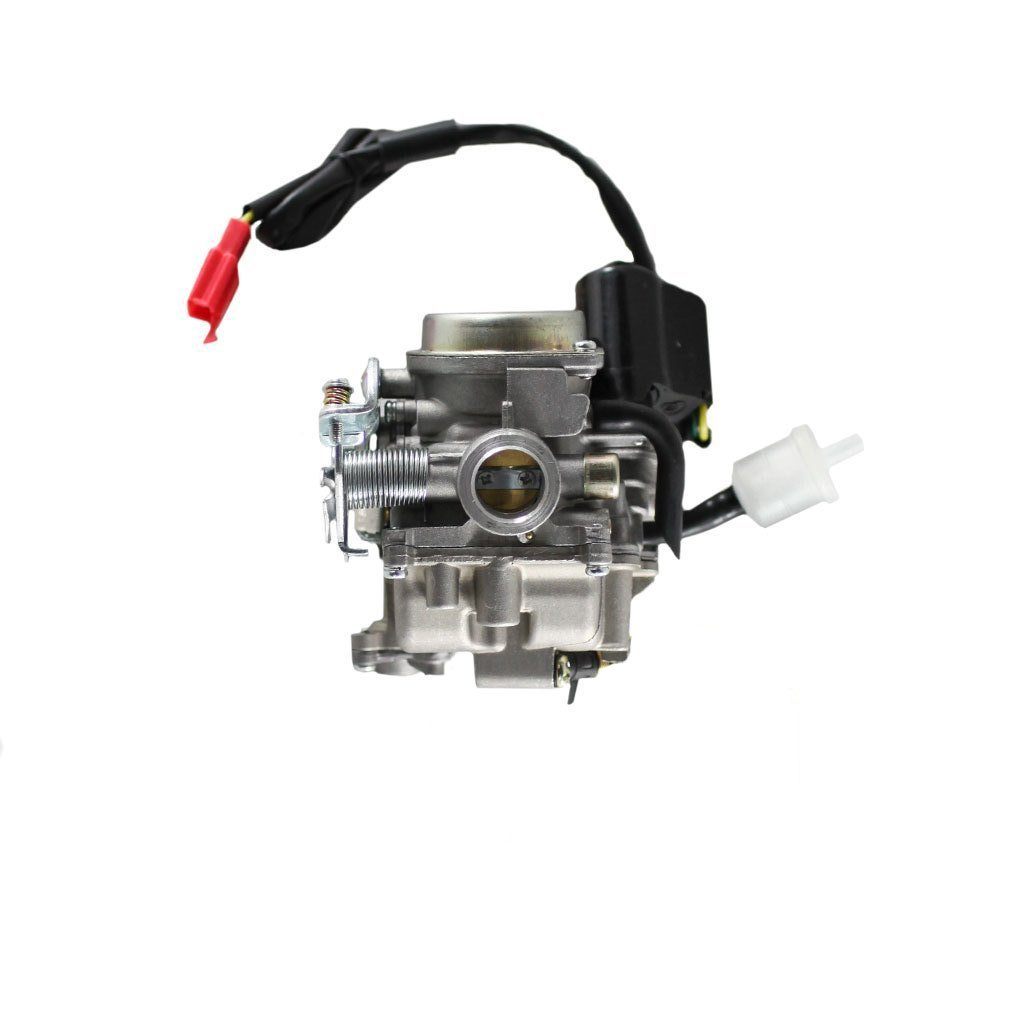 Carburetor - PD18J - GY6 50cc - Metal Top and Rubber Drain Line - GY6 50cc - VMC Chinese Parts