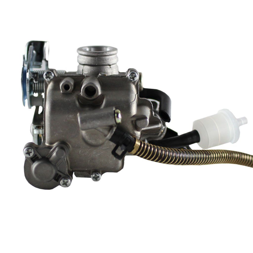 Carburetor - PD19J - GY6 50cc Scooter - Metal Top and Spring Drain Line - Version 31 SCOOT - VMC Chinese Parts
