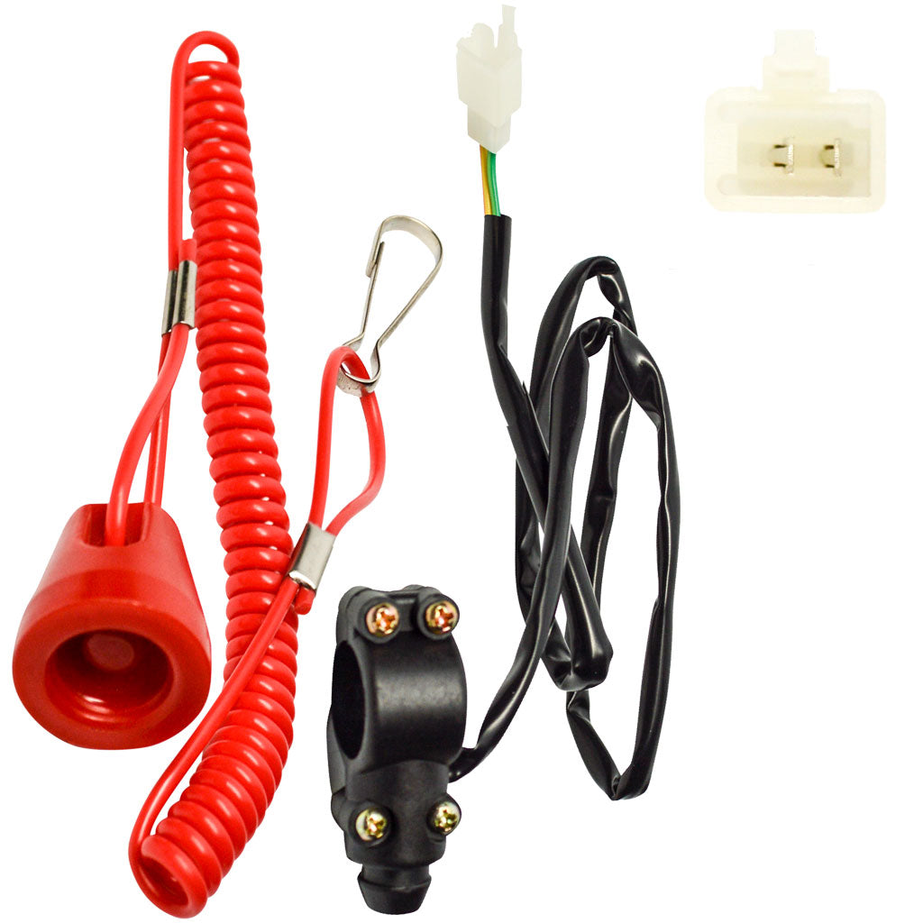 Safety Kill Switch with Tether Pull Cap for Coleman, Rival, Tao Tao - VMC Chinese Parts