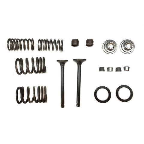 Valve Set With Springs & Clips - GY6 50cc Scooter with 69mm Long Valves - Version 4
