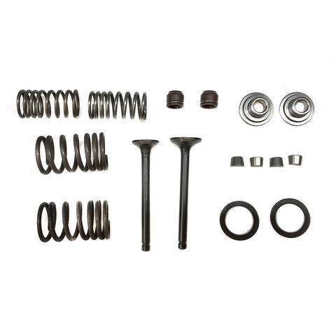 Valve Set With Springs & Clips - GY6 50cc Scooter with 64mm Long Valves - Version 1