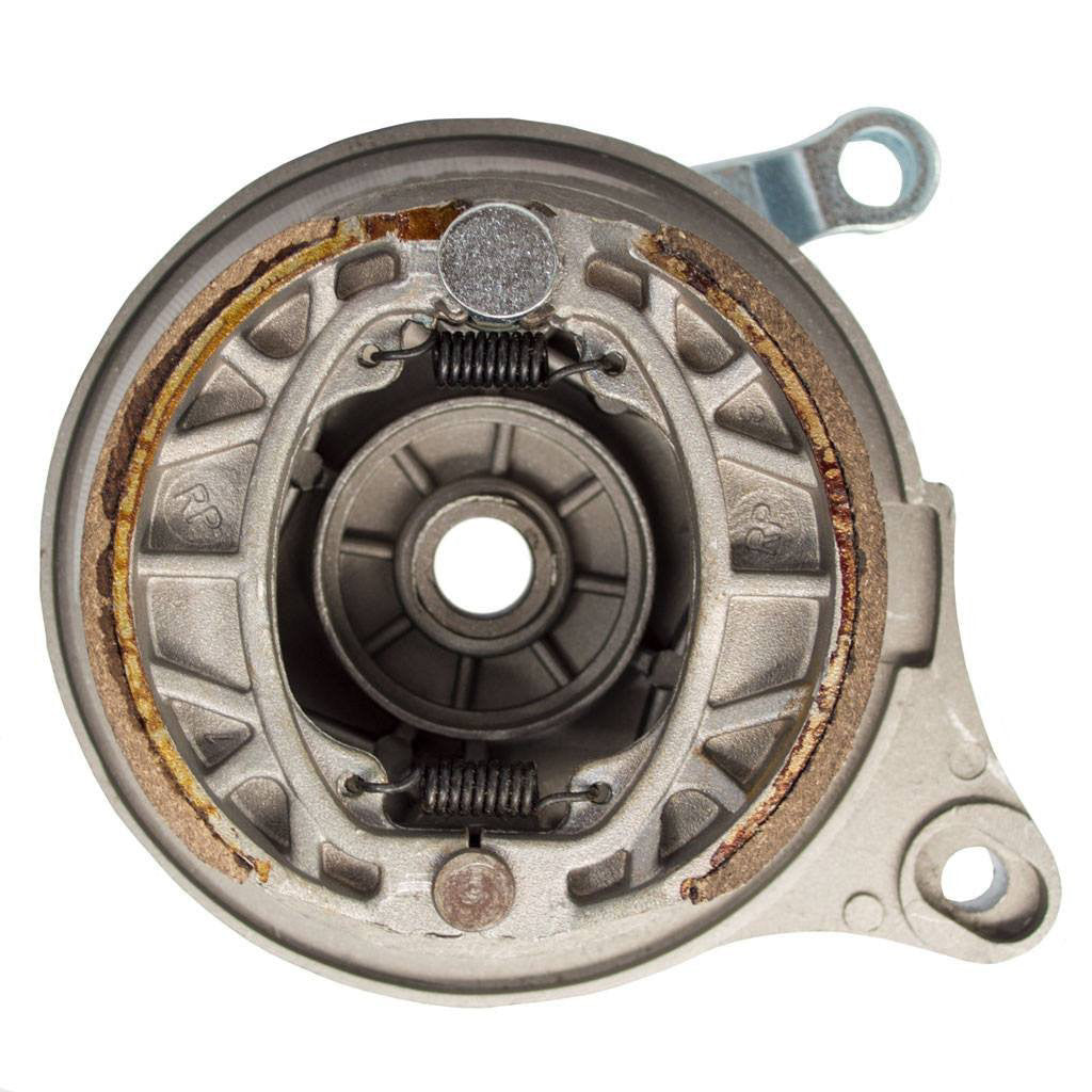 Brake Assy - Drum with Backing Plate & Shoes for Coleman 196cc Mini Bikes - Version 200 - VMC Chinese Parts
