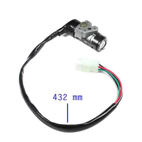 Ignition Key Switch - 4 Wire - GY6 50cc - 150cc Scooters and Mopeds - Version 24 - VMC Chinese Parts