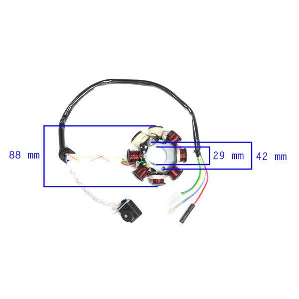 Stator Magneto - 8 Coil - GY6 50cc Scooter - Version 15 - VMC Chinese Parts