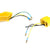 Scooter Rear View Mirror Set with Turn Signals - Dark Yellow - VMC Chinese Parts