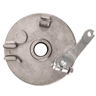 Brake Assy - LEFT - 4" Drum with Backing Plate & Shoes and "V" Spring - Version 06L - VMC Chinese Parts