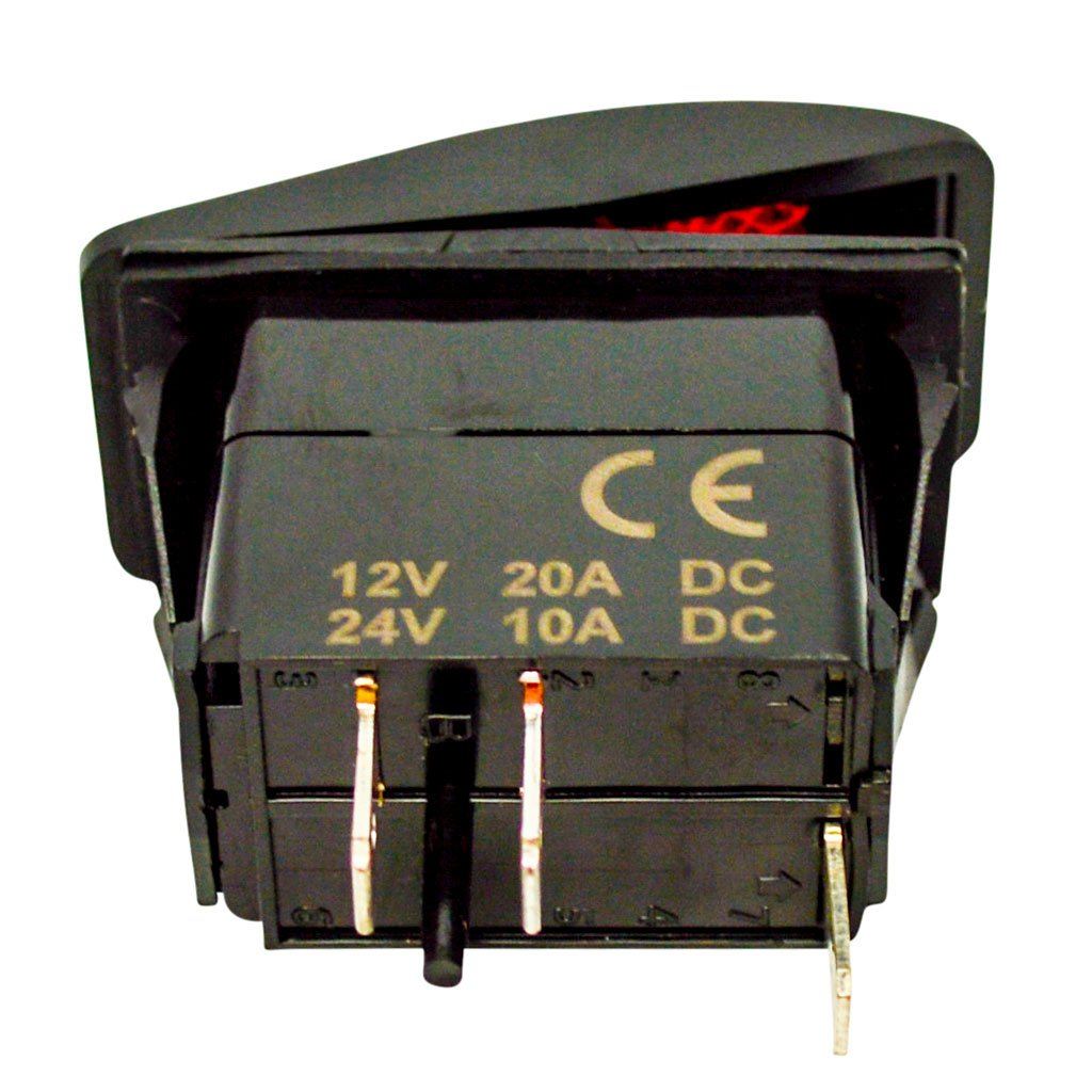 Universal Rocker Switch - RED - (2106-0413) Moose Utility - VMC Chinese Parts