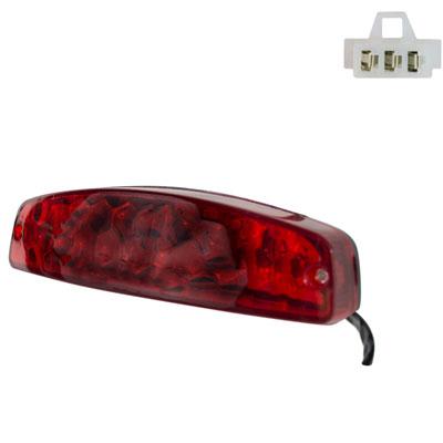 LED Tail Light for ATV, Dirt Bike, Scooter - Red Lens - Female Plug - VMC Chinese Parts
