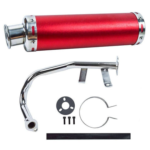 Exhaust System / Muffler for GY6 50cc Scooter - RED