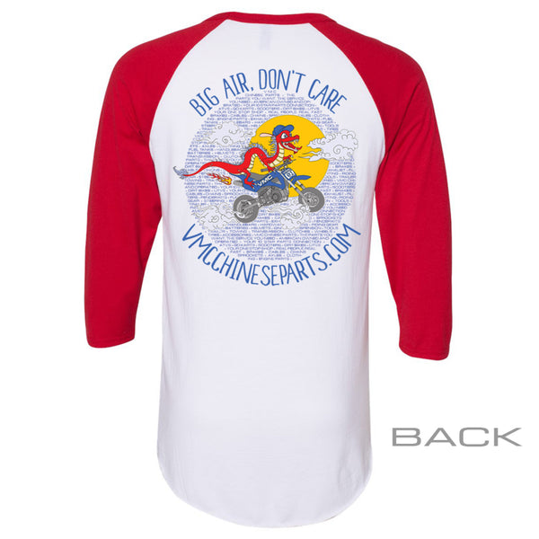 VMC Graphic Baseball Tee - Adult - White and Red - VMC Chinese Parts