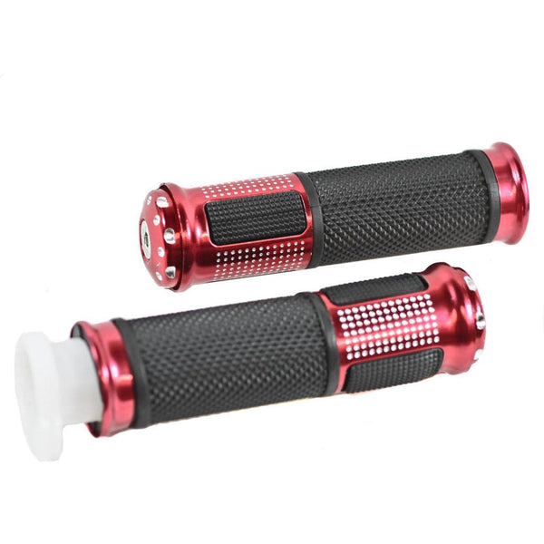 Racing Handlebar Twist Throttle Grips - Red - Pair - VMC Chinese Parts