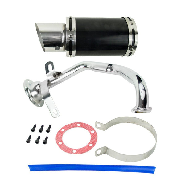 Exhaust System / Muffler for GY6 150cc Scooter - BLACK - VMC Chinese Parts