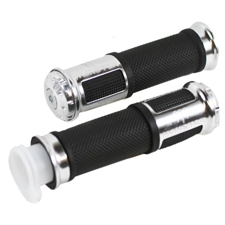 Handlebar Throttle Grips - Silver - VMC Chinese Parts