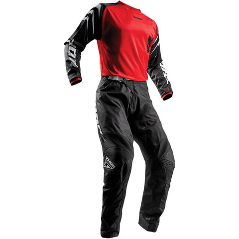Thor Youth Sector Black Pants - Buy Pants - Get Red Jersey & Matching Gloves FREE