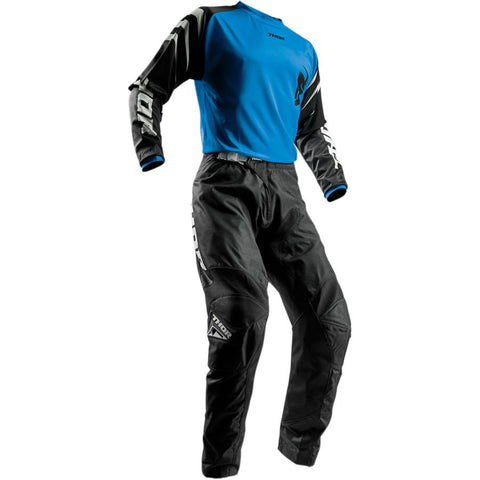 Thor Youth Sector Black Pants - Buy Pants - Get Blue Jersey & Matching Gloves FREE