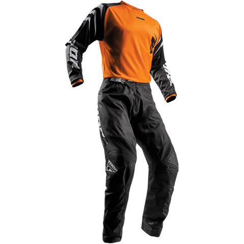 Thor Youth Sector Black Pants - Buy Pants - Get Orange Jersey & Matching Gloves FREE