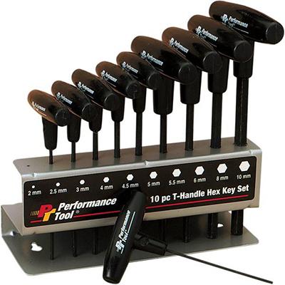 Performance Tool T-Handle Hex Key Set - 10 Pieces - (W80275)